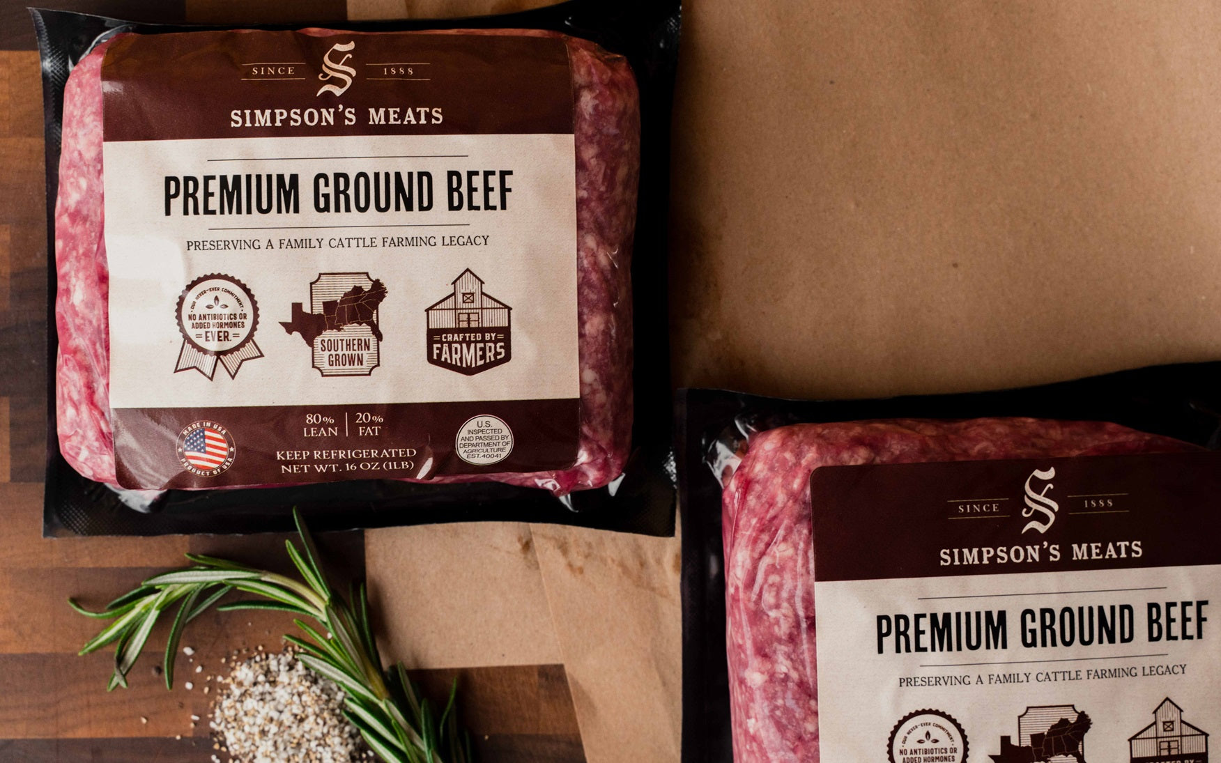 Premium Angus Ground Beef - 2 x 1 lb packs