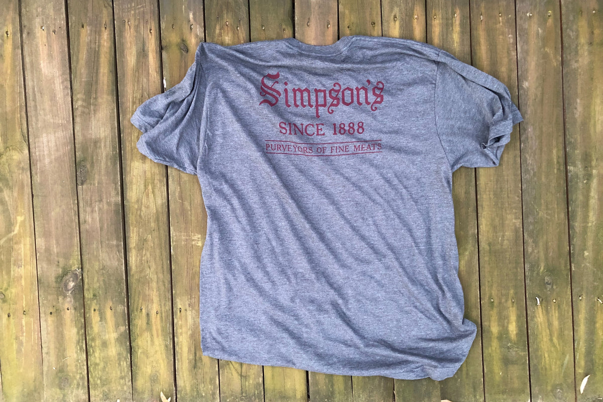 Grey Simpson's Meats Shirt